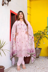Dressline UnStitched 3 Piece Premium Chikankari & Cutwork Emb Digital Printed Lawn Collection