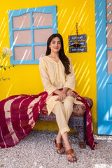 Dressline Ziya Premium Stitched 3 Piece Bindhi Broshia Lawn Suit With Chiffon Dupatta Al Umer Textile