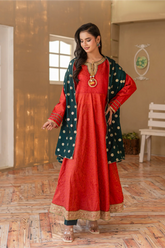 Madiha Gohar Stitched 3 Piece Eid Festive Suit-MEHRZAAD-Kalidaar