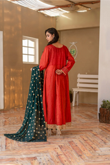 Madiha Gohar Stitched 3 Piece Eid Festive Suit-MEHRZAAD-Kalidaar