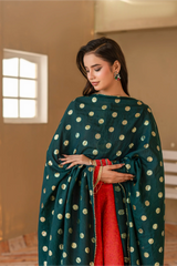 Madiha Gohar Stitched 3 Piece Eid Festive Suit-MEHRZAAD-Kalidaar