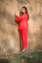 Urban Cut 2 Piece Cotton Embellished Co- Ord Set