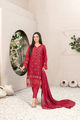 Parya by Tawakkal Semi Stitched 3 Piece Lawn Suit-AS-011