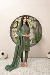 Parya by Tawakkal Semi Stitched 3 Piece Lawn Suit-AS-012