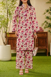 Shabnam By Aizal Stitched 2 Piece Printed Co Ords Vol-02 Collection'2025-A-S-06-WHITE