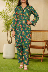 Shabnam By Aizal Stitched 2 Piece Printed Co Ords Vol-02 Suit-A-S-07-GREEN