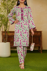 Shabnam By Aizal Stitched 2 Piece Printed Co Ords Vol-02 Collection'2025-A-S-20-C GREEN
