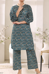 Aizal Stitched 2 Piece Cambric Co Ords Suit-AZL-716