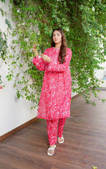 Amal Stitched 2 Piece Summer Lawn Collection-Scarlet