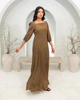 Zauk Khaki Long Dress