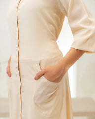 Zauk Stitched 1 Piece Collection-Bisque Fawn