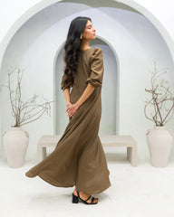 Zauk Khaki Long Dress