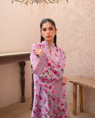 Zauk Stitched 2 Piece Print Edit Collection-Rose Quartz