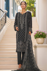 Afsanay By Sada Bahar Stitched 3 Piece Luxury Chiffon Vol-07 Limited Edition Suit-CR-7-Teal
