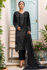 Afsany By Sada Bahar Stitched 3 Piece Luxury Formals Chiffon Vol-09 Suit-CR-13-Mehendi