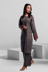Ahlam Soft Cambric Stitched-Shadow co ord set Suit