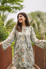 Madiha Gohar Stitched 2 Piece Suit-Pistachio Bloom