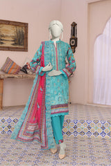 Almeerah Unstitched 3 Piece Emb Cutwork Lawn Vol-04 Collection'2025-Aqua Mint Breeze
