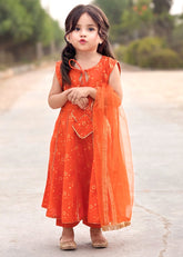 Modest Stitched 3 Piece Festive Formals Kids Collection'2025-Citrus Splash