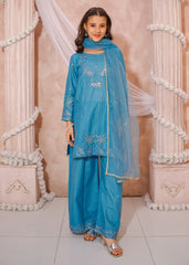 Modest Stitched 3 Piece Eid Edit Vol-02 Suit-10665-Blu