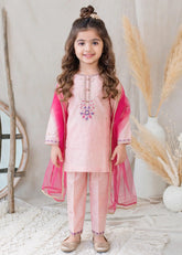 Modest Stitched 3 Piece Festive Formals Suit-11130-Pnk