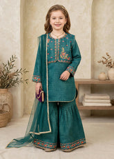 Modest Stitched 3 Piece Festive Formals Suit-11150-Grn