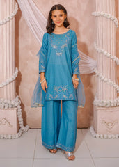 Modest Stitched 3 Piece Eid Edit Vol-02 Suit-10665-Blu