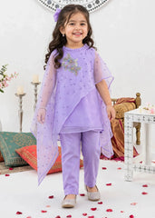 Modest Girls 3 Piece Crinkle Purple Outfit Suit-A006-Prpl