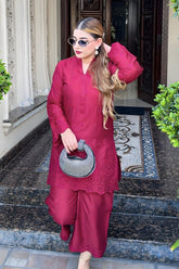 Solarie By Meeral Stitched 2 Piece Lawn Collection'2025-COR-008