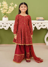 Modest Stitched 3 Piece Kids Festive Vol-01 Collection'2025-10140-Mar