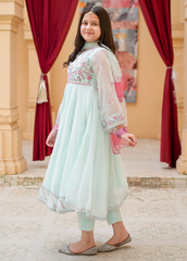 Modest Stitched 3 Piece Festive Formals Vol-02 Suit-11105-CBlu