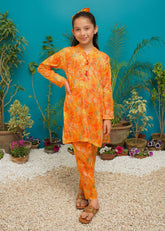 Modest Stitched 2 Piece Spring Summer Suit-Sunset Bloom