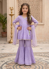 Modest Girls 3 Piece Cotton Silk Embroidered Dress