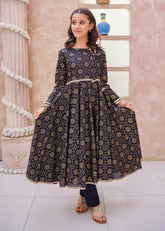 Modest Stitched 3 Piece Cotton Summer Kids Suit-Noor-e-Siyah