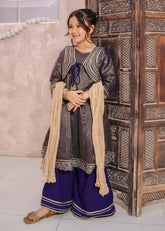 Modest Stitched 3 Piece Eid Edit Vol-02 Suit-10610-Blu
