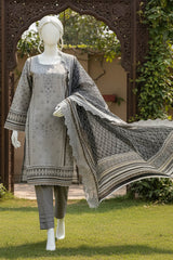 Almeerah Unstitched 3 Piece Winter Khaddar Luxe Collection'2025-Ash Mist Elegance