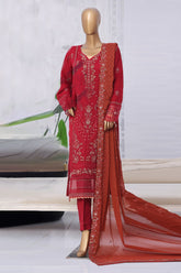 Aura By Sada E Noor Stitched 3 Piece Luxury Chiffon Vol-01 Collection'2025-Aura-02-Red