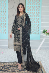 Inara By Azmeerah Official Semi Stitched 3 Piece Chiffon Edit Suit-06-Aurelia