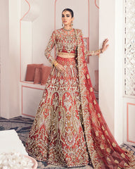 Shehrnaaz By Gulaal Unstitched 3 Piece Bridal Suit-Zubia B-3