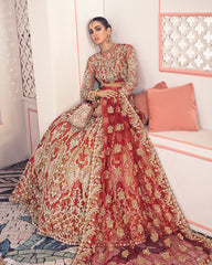 Shehrnaaz By Gulaal Unstitched 3 Piece Bridal Suit-Zubia B-3