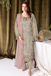 Sangeet by Ramsha Unstitched 3 Piece Chiffon Vol-04 Suit-B-409