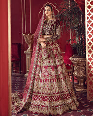 Shehrnaaz By Gulaal Unstitched 3 Piece Bridal Suit-Husna B-5