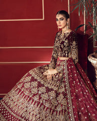 Shehrnaaz By Gulaal Unstitched 3 Piece Bridal Suit-Husna B-5