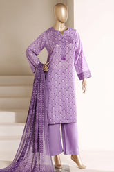 Sada Bahar Stitched 3 Piece Printed Lawn Vol-05 Suit-PR- 87A LILAC