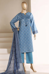 Sada Bahar Stitched 3 Piece Printed Lawn Vol-05 Suit-PR- 87B SKY