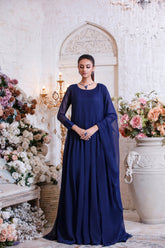 Kalidaar Frocks By Asma & Sidra Stitched Formals Suit-Naaz (Plain Chiffon Frock)
