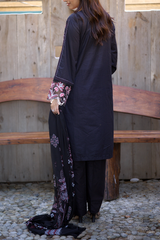 Chameli Studio Embroidered Unstitched Lawn Cotton Suits - 3 Piece Suit Collection | Onyx Petal by Chamelistudio