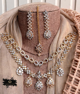 Made For Her-Moonstone Zircon Necklace Set - KFS1055