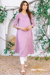 Aayra Stitched Summer Collection'2025-AY361 - Purple Dot Shirt
