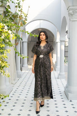 Manahils Stitched Formals Wa 03-Kaftan-Black